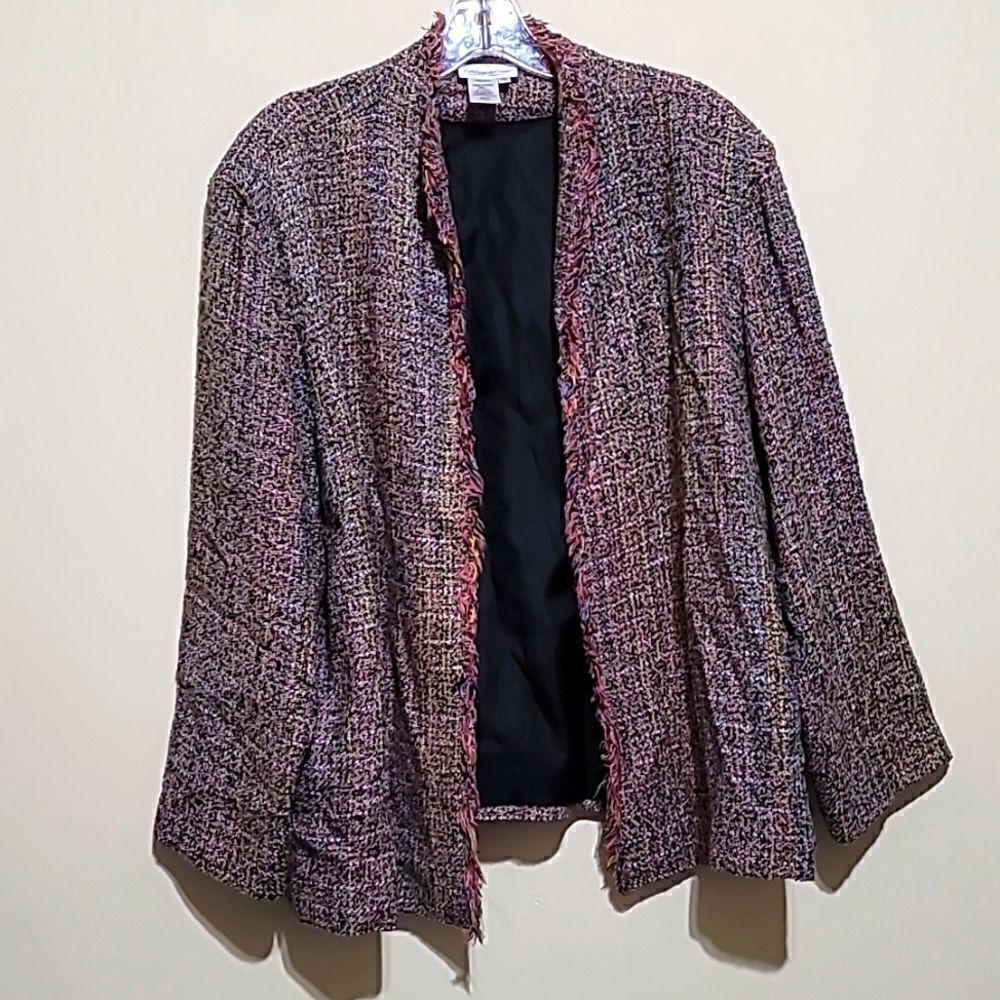 Coldwater Creek Pink and Black Multicolored Jacket Sz XL